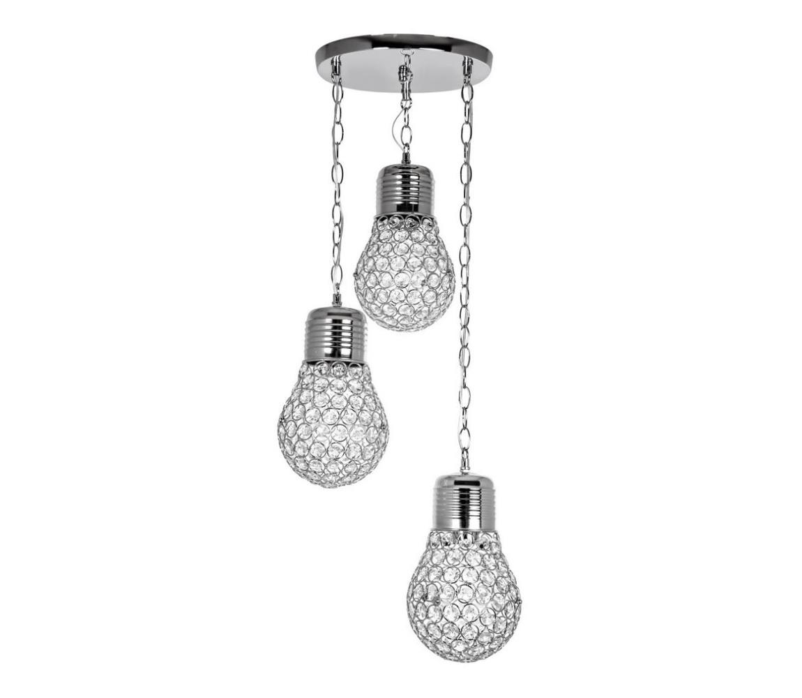 Lustră de cristal pe lanț 3xE27/60W/230V