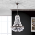 Lustră de cristal pe lanț ARILA 3xE27/60W/230V d. 40 cm maro/patină