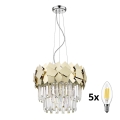 Lustră de cristal pe lanț BRILAGI MIRAGE 5xE14/40W/230V