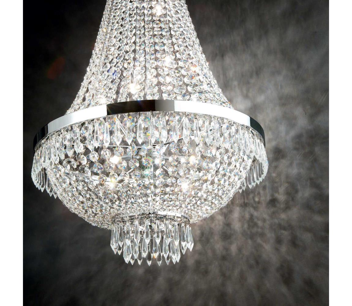 Lustră de cristal pe lanț Ideal Lux CAESAR 12xG9/40W/230V