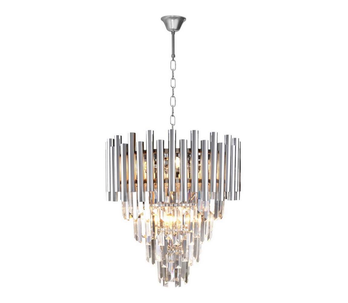 Lustră de cristal pe lanț MADISON 9xE14/40W/230V crom