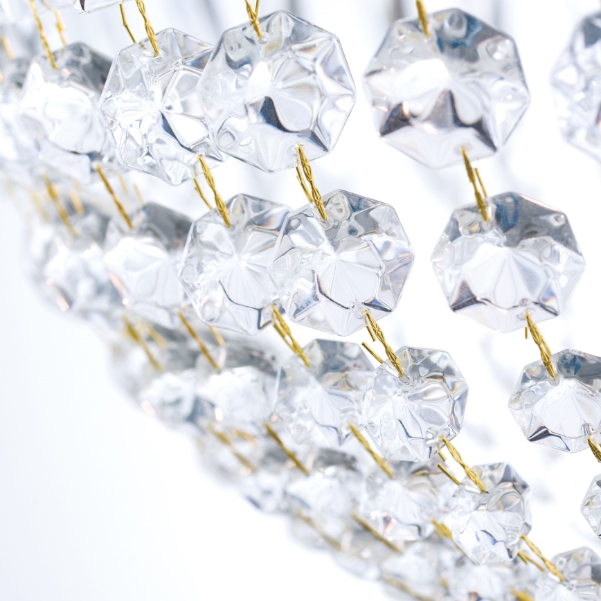 Lustră de cristal pe lanț ARILA 6xE27/60W/230V d. 60 cm maro/patină