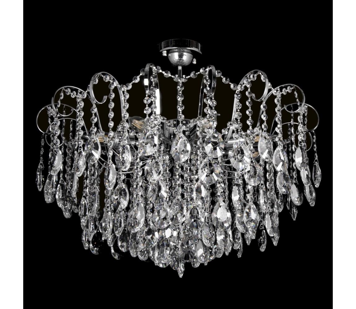 Lustră de cristal pe tijă 8xE27/60W/230V