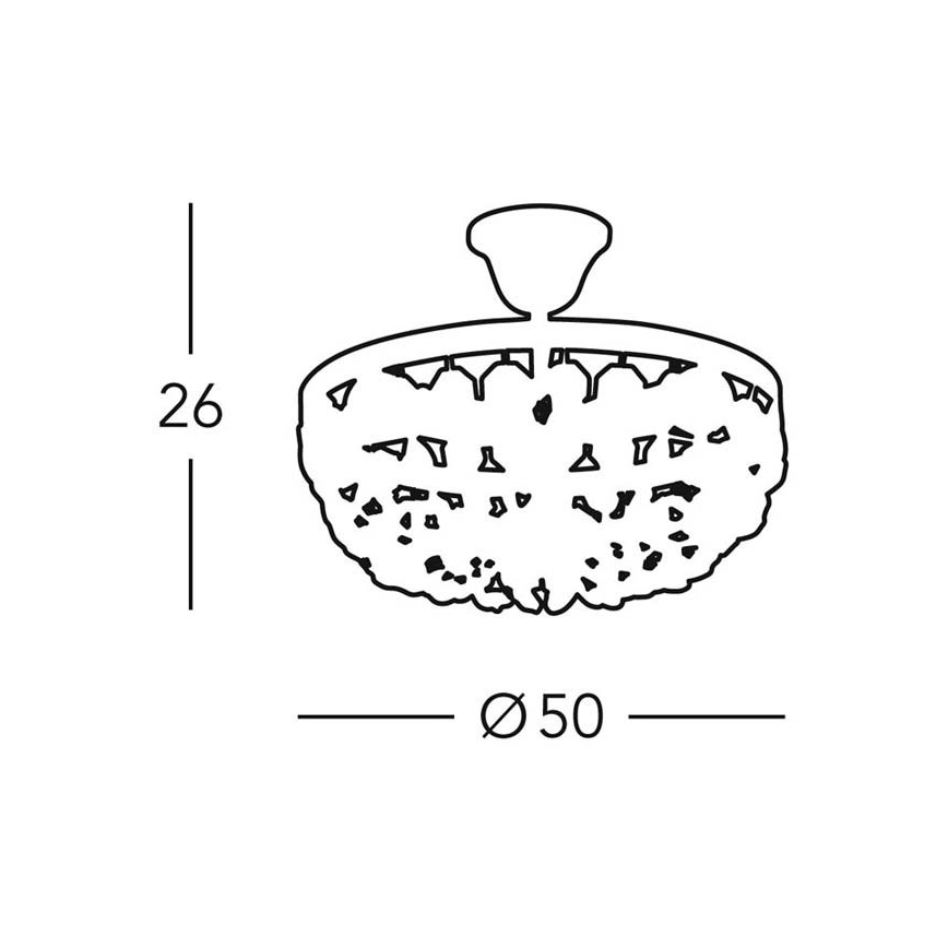 Lustră de cristal pe tijă VALERIE 8xE14/40W/230V Kolarz 960.18K.5
