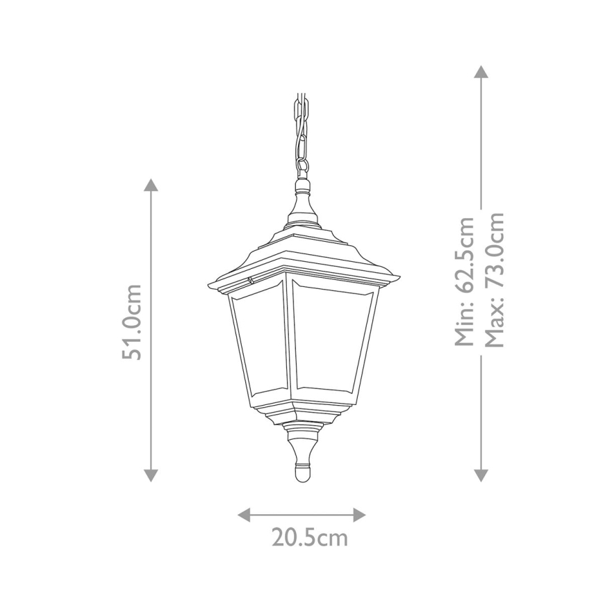 Lustră de exterior KERRY 1xE27/100W/230V IP44 Elstead KERRY-CHAIN
