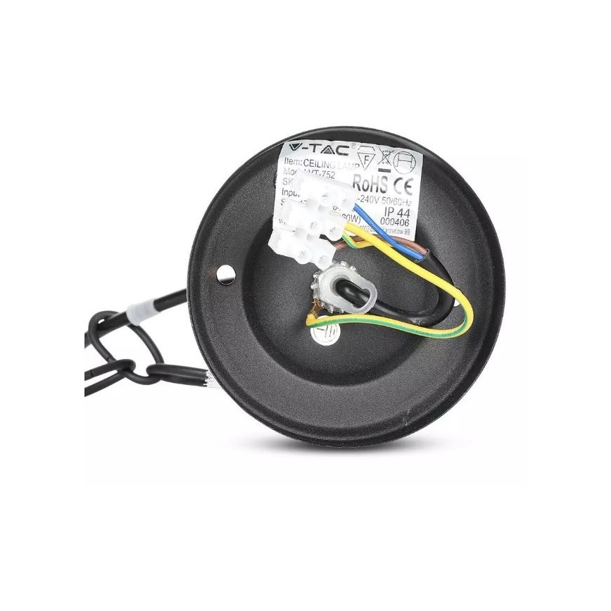 Lustră de exterior pe lanț 1xE27/40W/230V IP44 neagră