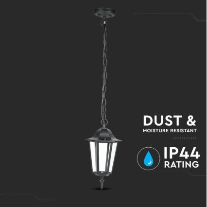 Lustră de exterior pe lanț 1xE27/40W/230V IP44 neagră
