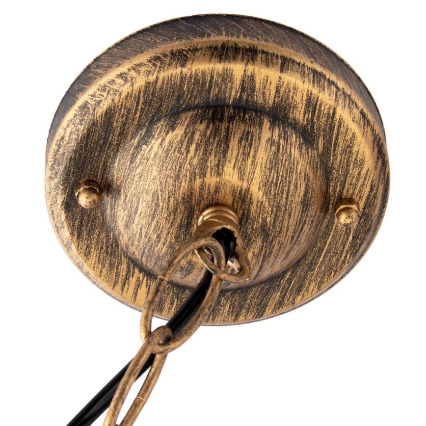 Lustră de exterior pe lanț 1xE27/60W/230V aurie IP44