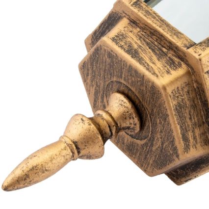 Lustră de exterior pe lanț 1xE27/60W/230V aurie IP44