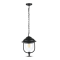 Lustră de exterior pe lanț 1xE27/60W/230V IP44 negru