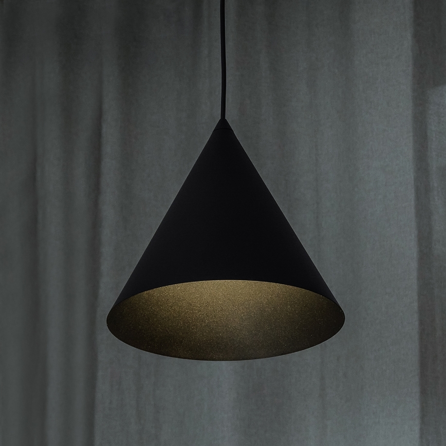 Lustră ETNA II pe cablu, 1xE27/15W/230V, Ø 25 cm, negru