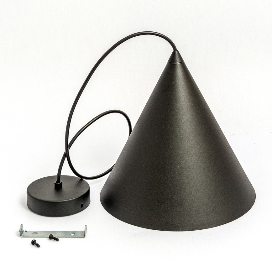 Lustră ETNA II pe cablu, 1xE27/15W/230V, Ø 25 cm, negru