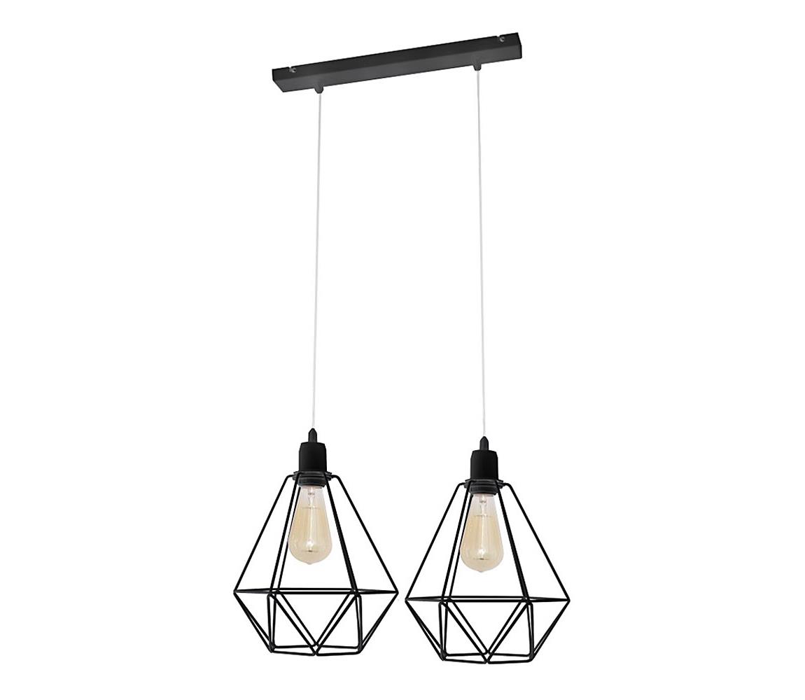 Lustra KARO 2xE27/60W/230V negru