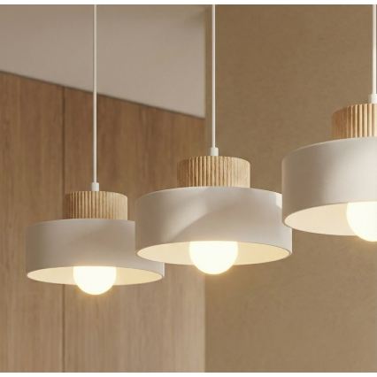 Lustră KIVI pe cablu 3xE27/15W/230V, albă