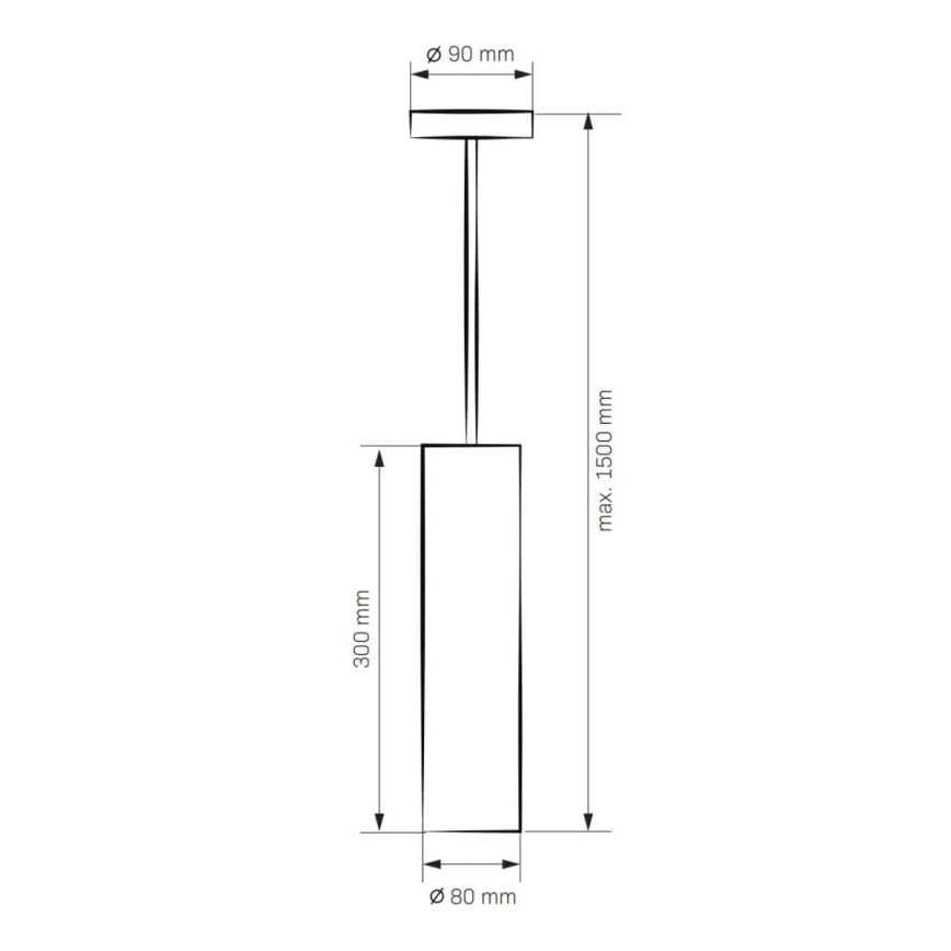 Lustră LATI 1xGU10/8W/230V negru