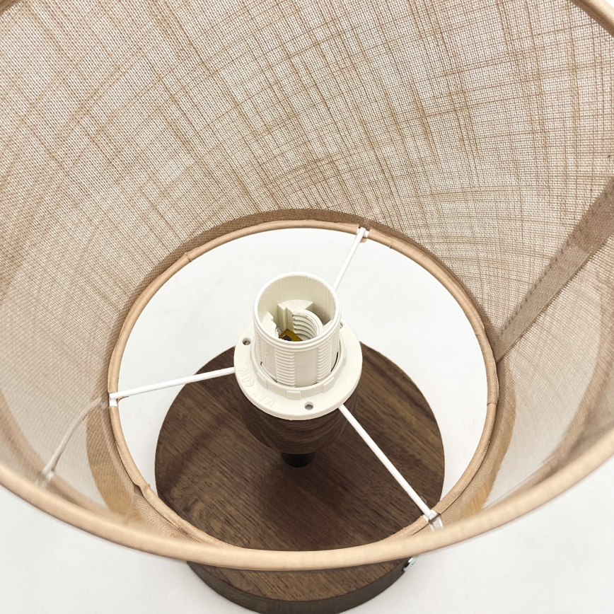 Lustră LED aplicată Brilagi ANTHONY 1xE14/60W/230V stejar nuc/bej