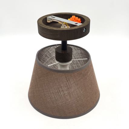 Lustră LED aplicată Brilagi ANTHONY 1xE14/60W/230V stejar nuc/maro