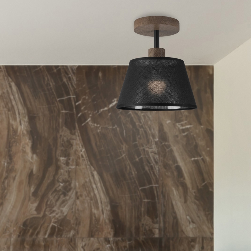 Lustră LED aplicată Brilagi ANTHONY 1xE14/60W/230V stejar nuc/negru