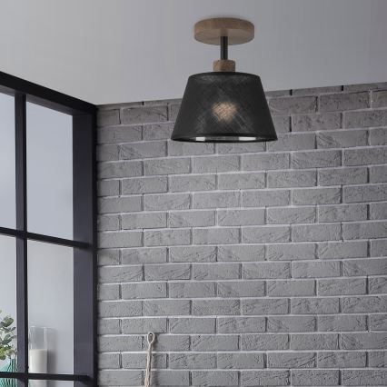 Lustră LED aplicată Brilagi ANTHONY 1xE14/60W/230V stejar nuc/negru