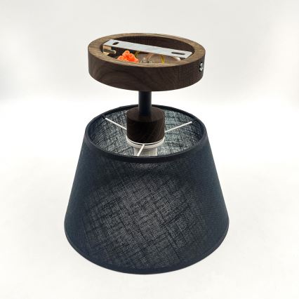 Lustră LED aplicată Brilagi ANTHONY 1xE14/60W/230V stejar nuc/negru