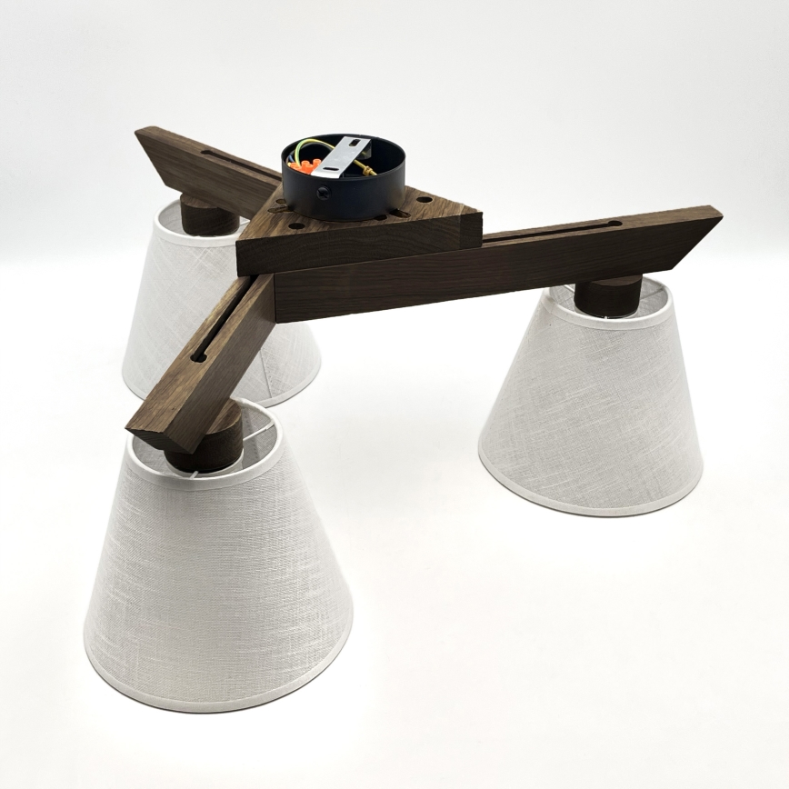 Lustră LED aplicată Brilagi ANTHONY 3xE14/40W/230V stejar nuc/alb