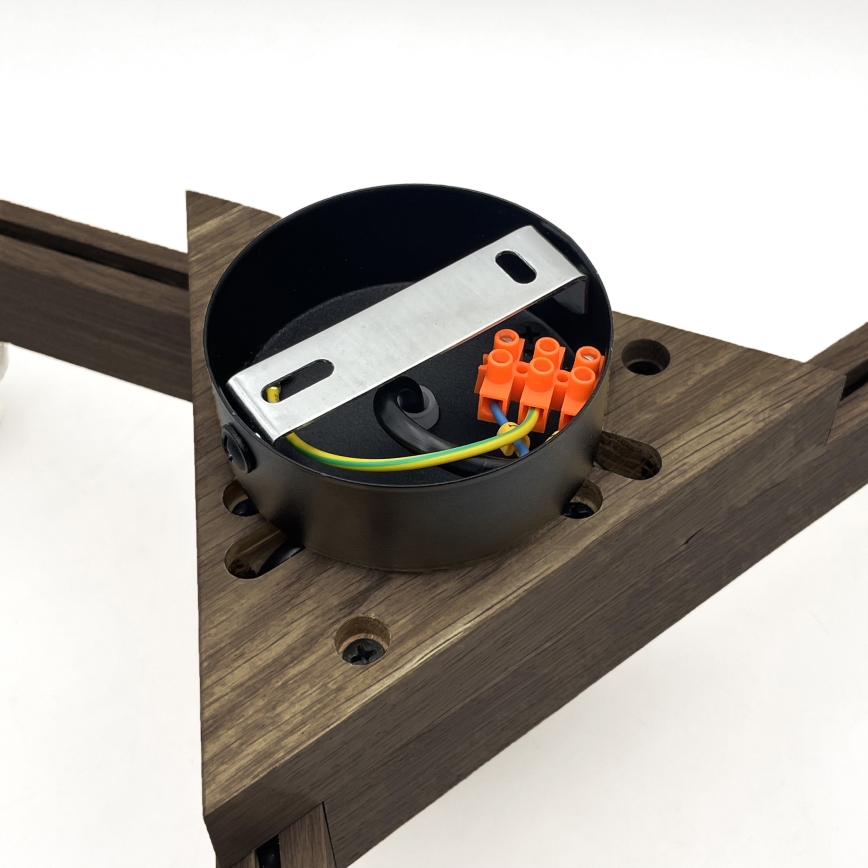 Lustră LED aplicată Brilagi ANTHONY 3xE14/40W/230V stejar nuc/alb