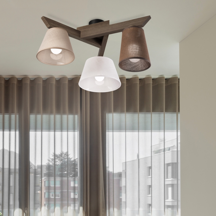 Lustră LED aplicată Brilagi ANTHONY 3xE14/40W/230V stejar nuc