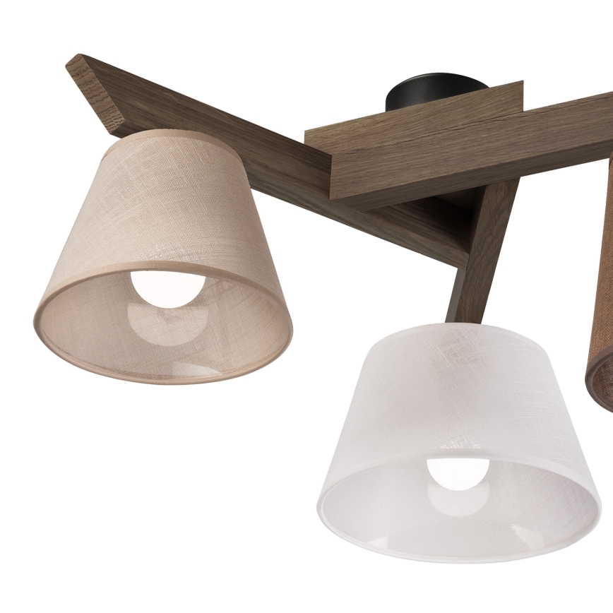 Lustră LED aplicată Brilagi ANTHONY 3xE14/40W/230V stejar nuc