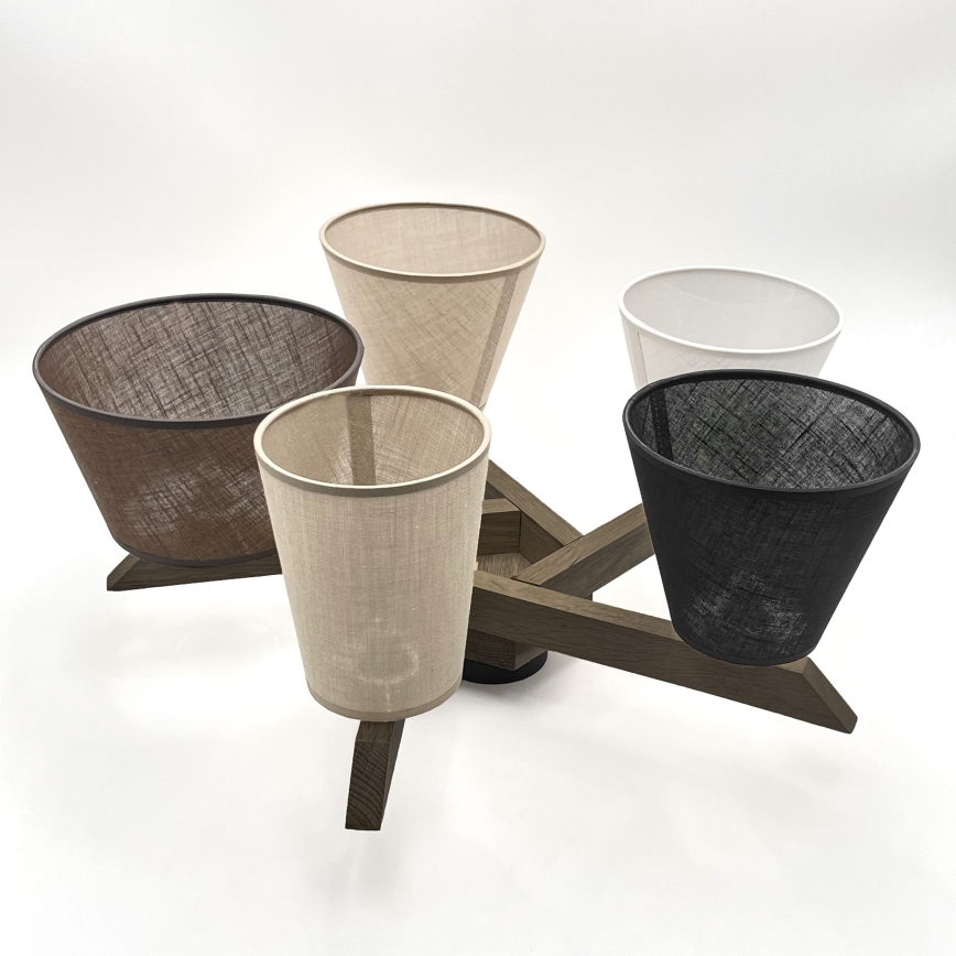 Lustră LED aplicată Brilagi ANTHONY 5xE14/40W/230V stejar nuc