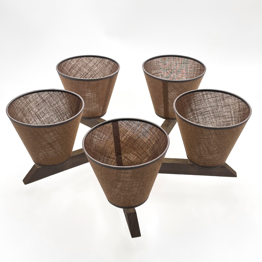 Lustră LED aplicată Brilagi ANTHONY 5xE14/40W/230V stejar nuc/maro