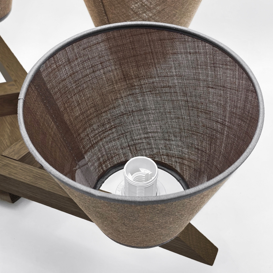 Lustră LED aplicată Brilagi ANTHONY 5xE14/40W/230V stejar nuc/maro