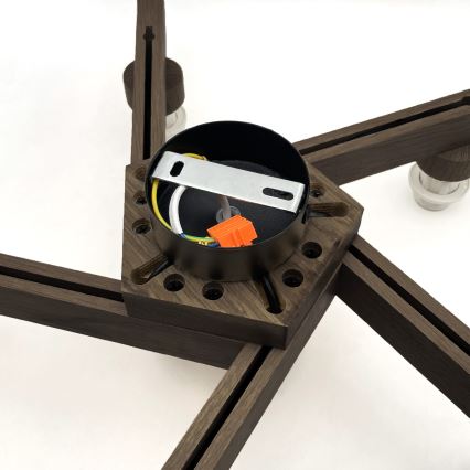 Lustră LED aplicată Brilagi ANTHONY 5xE14/40W/230V stejar nuc/negru