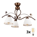 Lustră LED aplicată Brilagi ANTICO 3xE27/60W/230V patină bronz