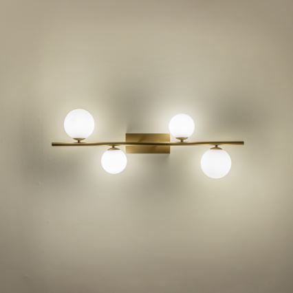 Lustră LED aplicată Brilagi MILLA 4xG9/3W/230V auriu/alb