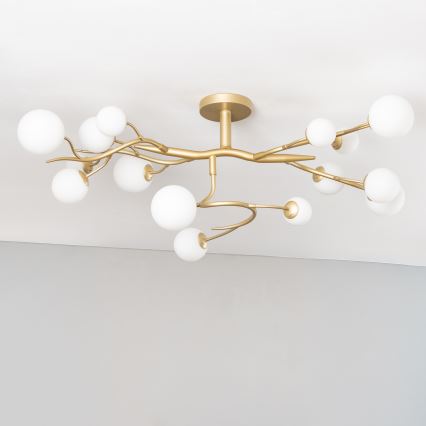 Lustră LED aplicată Brilagi MISTEL 15xG9/3W/230V auriu/alb