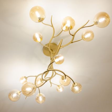 Lustră LED aplicată Brilagi MISTEL 15xG9/3W/230V auriu