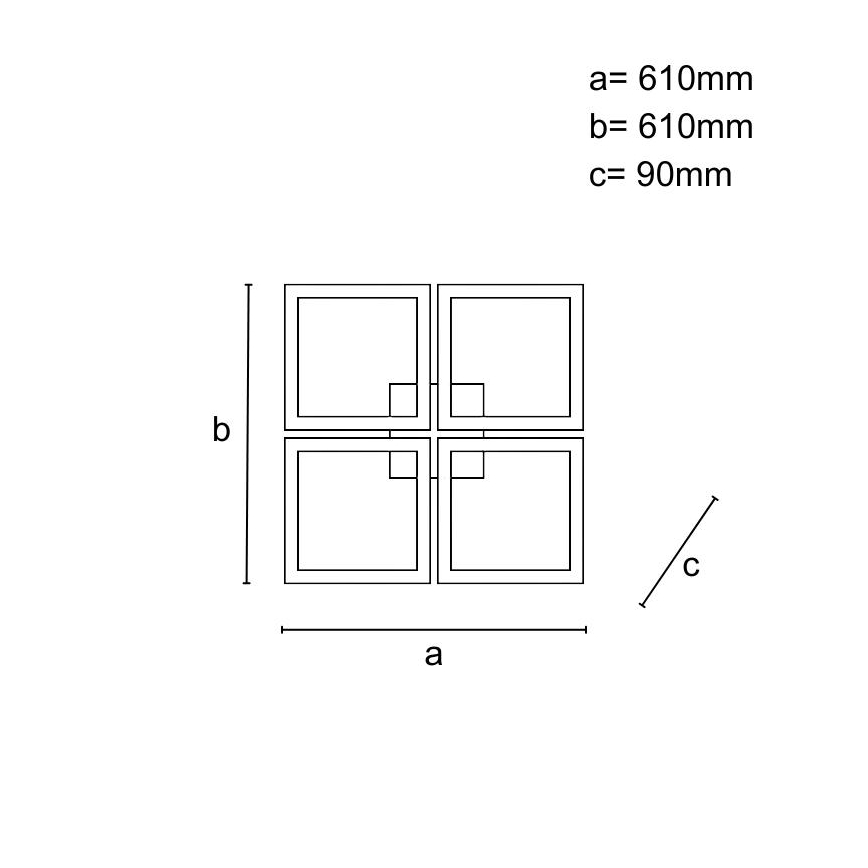 Lustră LED aplicată dimabilă, 215W, 230V, 3000-6500K + telecomandă