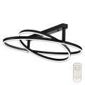 Lustră LED aplicată dimabilă 2xLED/25W/230V neagră Top Light + telecomandă