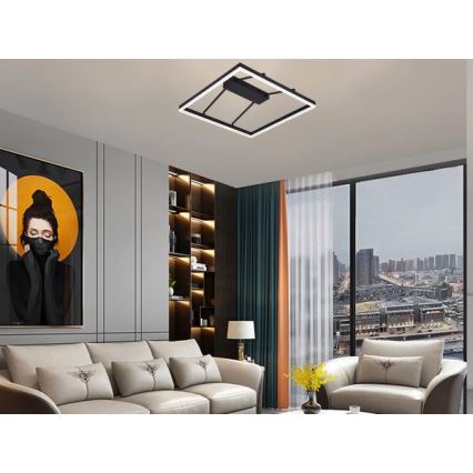 Lustră LED aplicată, dimabilă, 55W, 230V, 3000-6500K + telecomandă