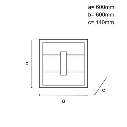 Lustră LED aplicată, dimabilă, 55W, 230V, 3000-6500K + telecomandă