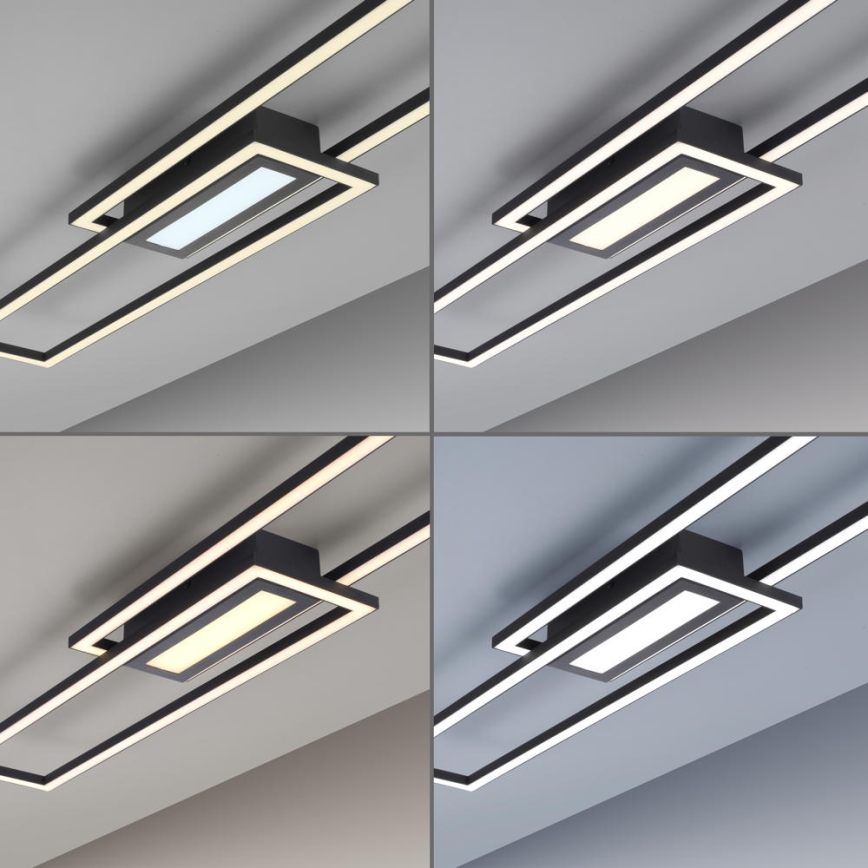 Lustră LED aplicată dimabilă ASMIN LED/45W/230V neagră Leuchten Direkt 14696-18