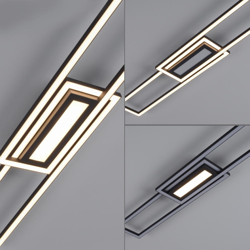 Lustră LED aplicată dimabilă ASMIN LED/45W/230V neagră Leuchten Direkt 14696-18