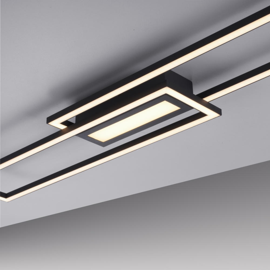 Lustră LED aplicată dimabilă ASMIN LED/45W/230V neagră Leuchten Direkt 14696-18