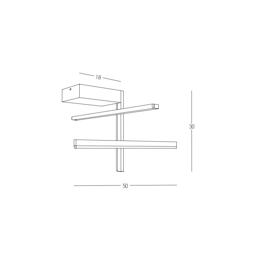 Lustră LED aplicată dimabilă LED/25W/230V auriu Zambelis 22024