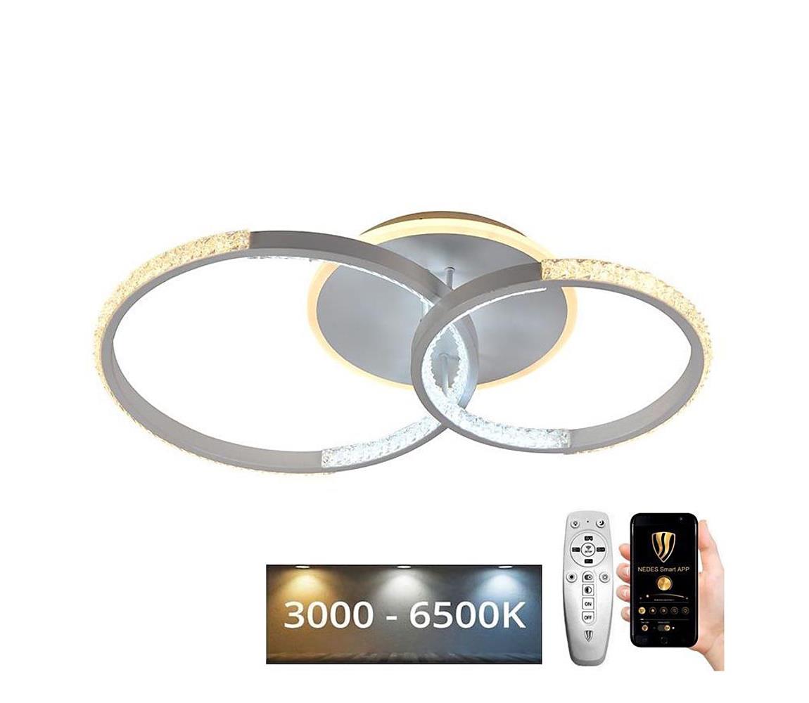 Lustră LED aplicată dimabilă LED/55W/230V 3000-6500K + telecomandă