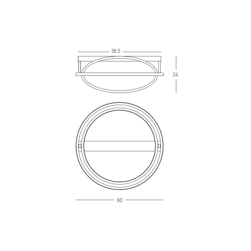 Lustră LED aplicată dimabilă LED/56W/230V d. 60 cm auriu Zambelis 22018
