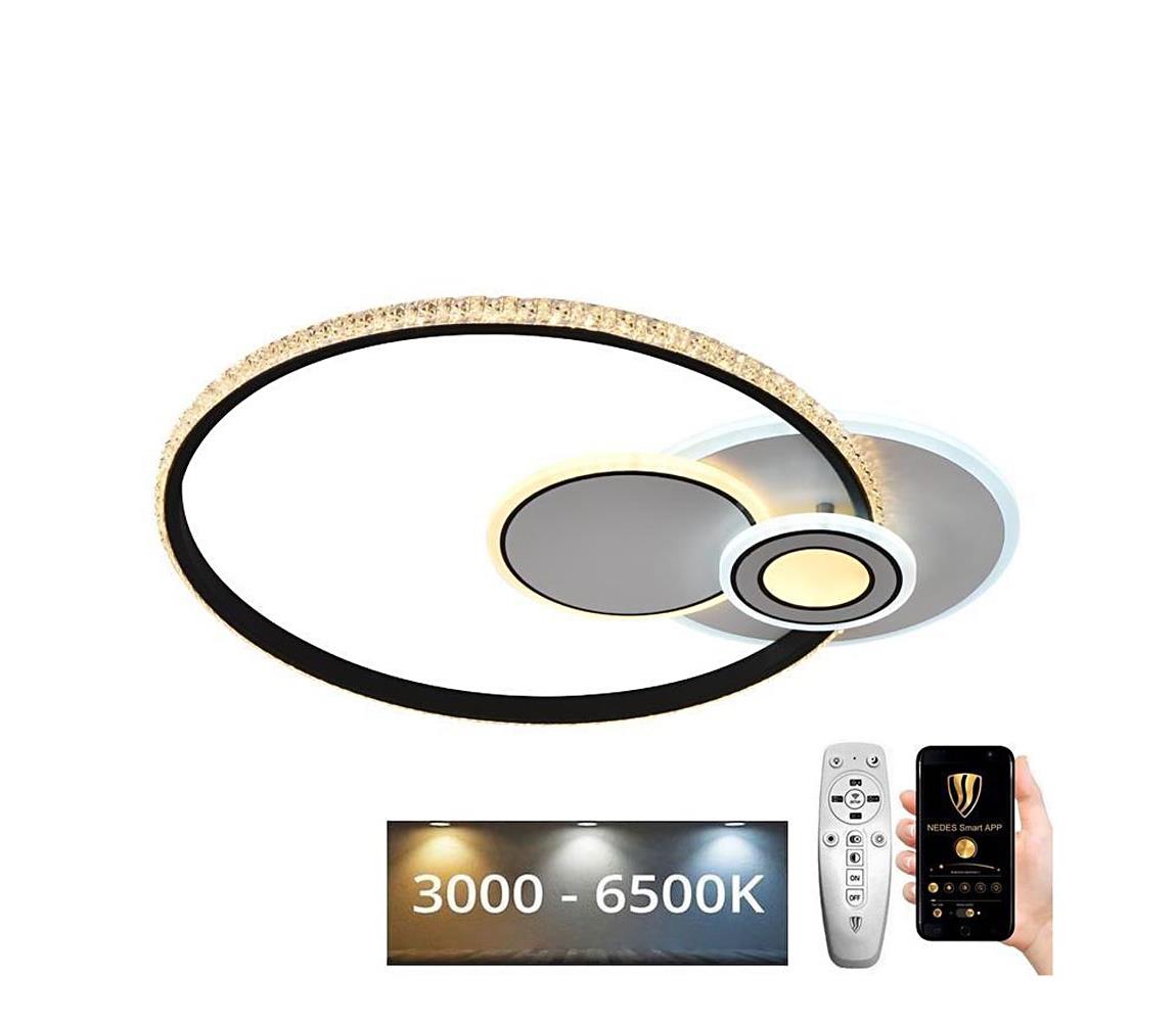 Lustră LED aplicată dimabilă LED/80W/230V 3000-6500K + telecomandă