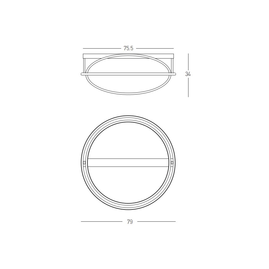 Lustră LED aplicată dimabilă LED/80W/230V auriu Zambelis 22019