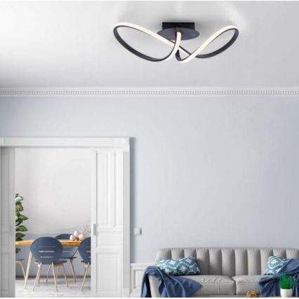 Lustră LED aplicată dimabilă MARIA LED/16W/230V neagră Leuchten Direkt 15403-18