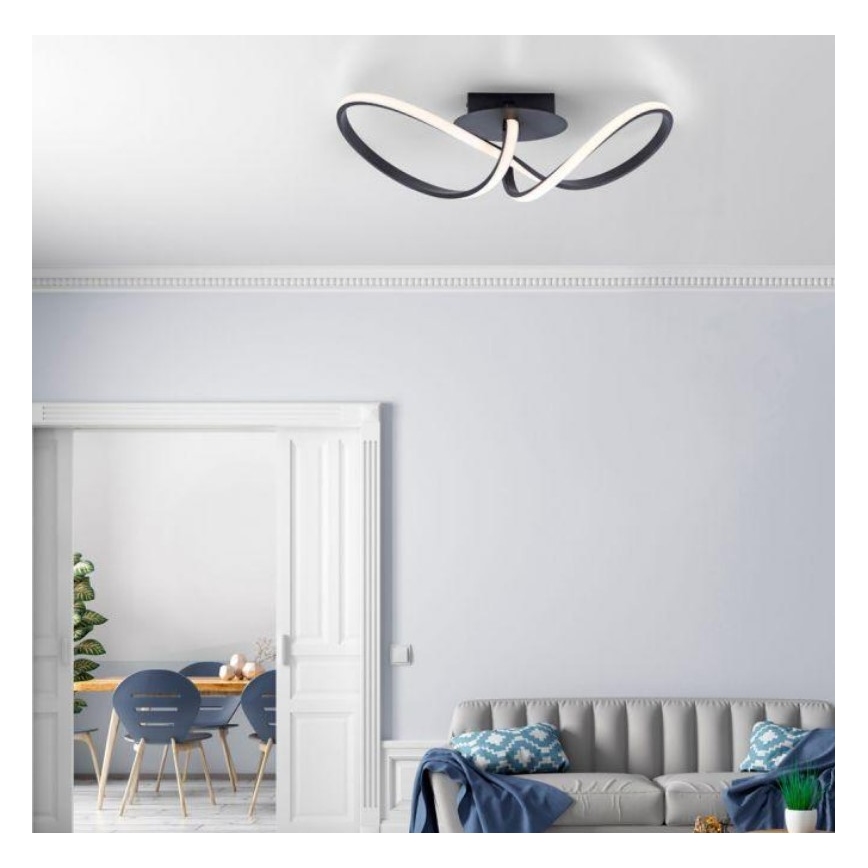 Lustră LED aplicată dimabilă MARIA LED/16W/230V neagră Leuchten Direkt 15403-18